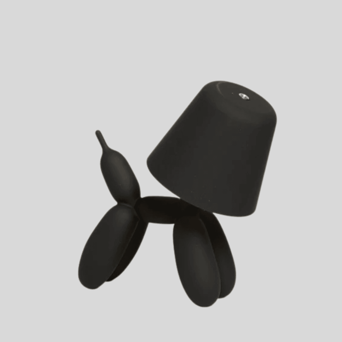 Lampara usb Puppy negra 12x18 cm