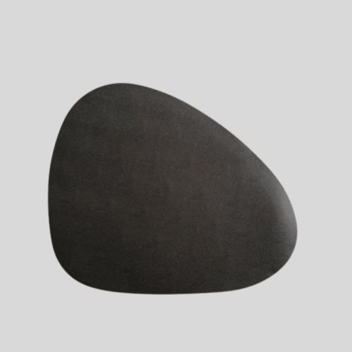 Individual de PU negro Triangle set x 6 43x35 cm