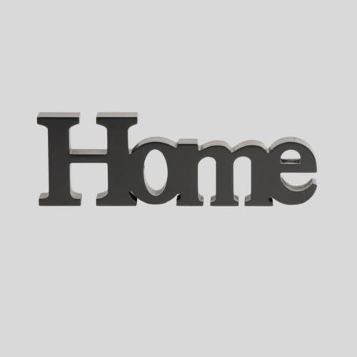 Letras de madera negra home 28x9.5x2.5 cm