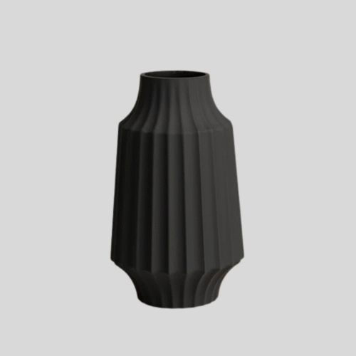 Jarrón de vidrio blackburn negro XL 30 cm