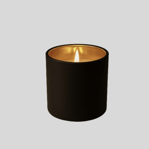 candelabro Porta vela negro mate